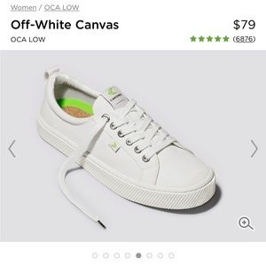 Cariuma OCA Low Sneakers in Off White Canvas